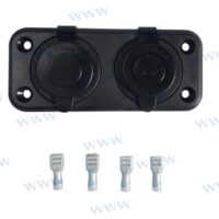 BASE 12V DUAL USB AND SOCKET