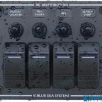 TABLEAU HORIZONTAL NOIR 4 INTERRUPTEURS